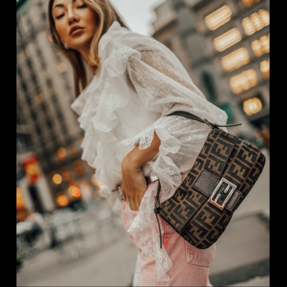 Fendi Zucca Mama Baguette Canvas bag